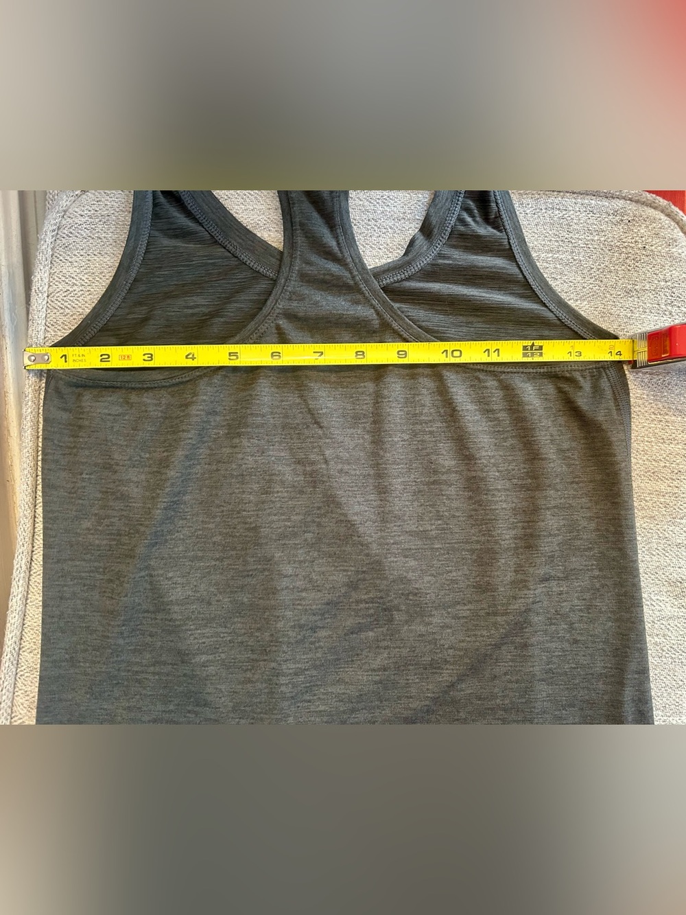 Vuori Women’s Lux Performance Charcoal Gray Racerback Tank Top - Picture 7 of 7